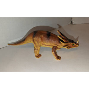 Vintage 1985 Imperial Toys 10.5" Styracosaurus Hong Kong Reptile